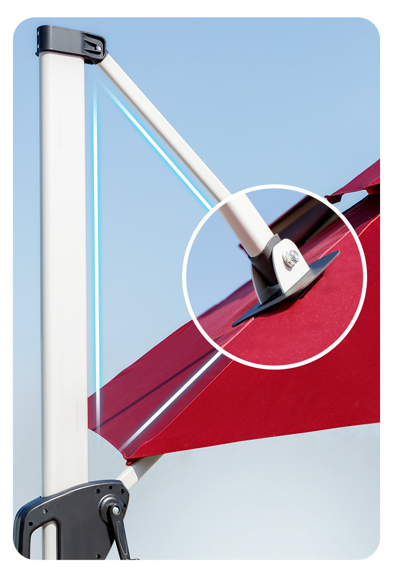 Dù hòa phát lệch tâm hệ nâng hạ màu trắng