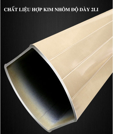 Dù hòa phát lệch tâm tròn 3m xoay 360 hợp kim nhôm màu be ( nâu caphe )