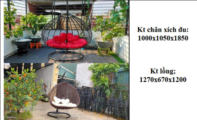 Xích đu đôi hình giọt nước ba-gn02